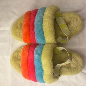 UGG Multicolor Fluffy Slippers